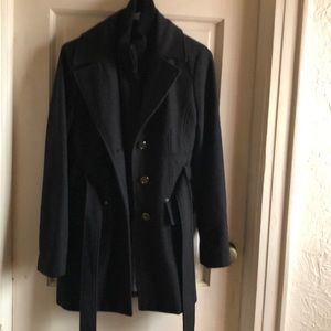 Calvin Klein Grey 3/4 Length Pea Jacket Sz 6